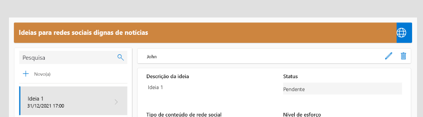 Captura de tela da cor de fundo do cabeçalho.