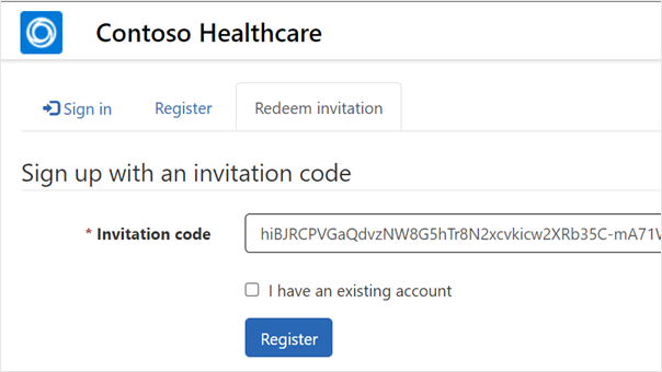 Screenshot of Register for a new local account showing the email, username, and password fields filled in.