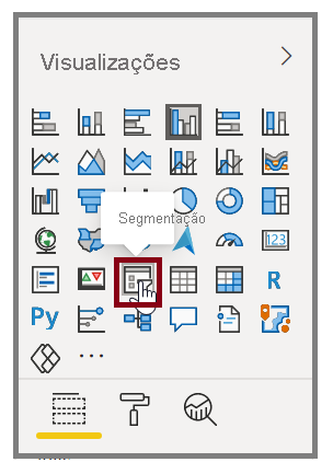 Imagem do botão da Segmentação no painel de Visualizações.