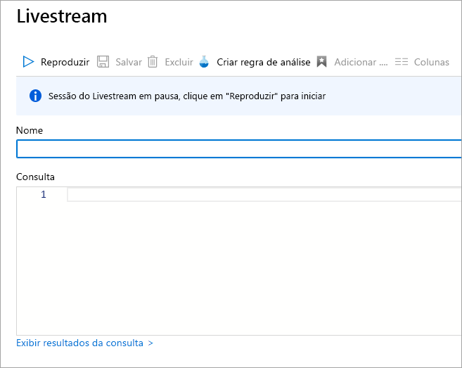 Screenshot that shows the livestream creation page in Microsoft Sentinel.