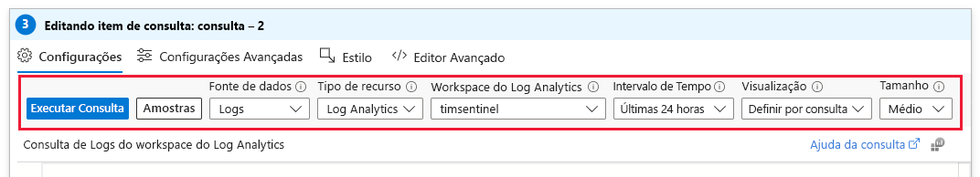 Captura de tela da etapa de visualização da consulta, com o botão Concluir edição destacado.