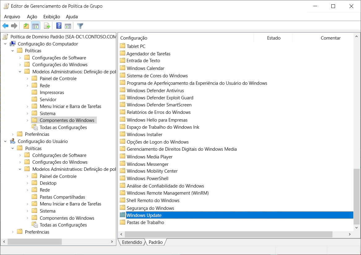 A screenshot of the Group Policy Management Editor. The administrator has expanded the Administrative Templates node for both the Computer Configuration and User Configuration nodes.