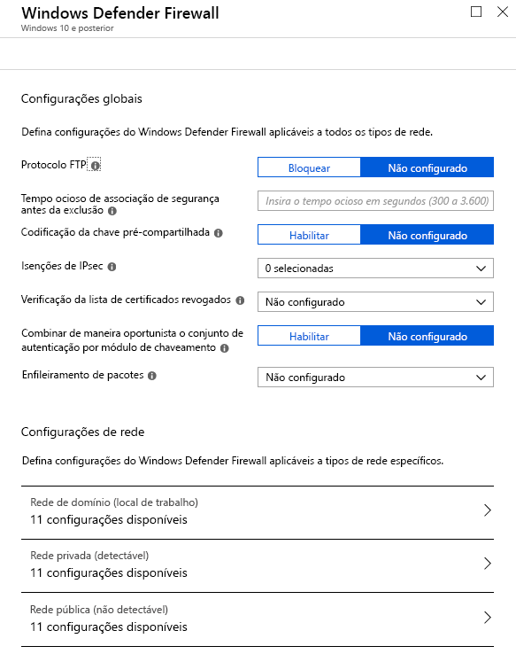 Screenshot of Windows Defender Firewall.