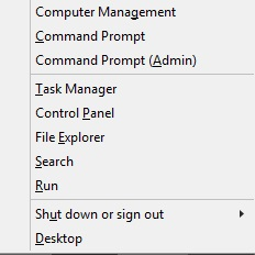 Captura de tela do prompt de comando Administração na barra de tarefas do Windows.