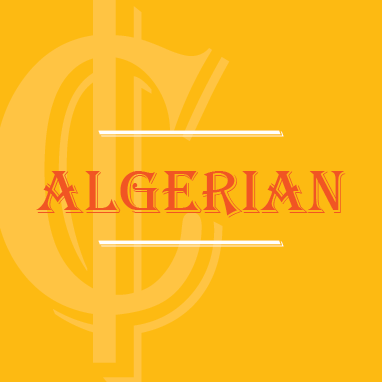 Algerian font info poster 1