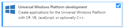 Carga de trabalho UWP