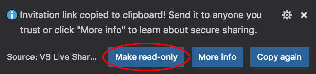 Visual Studio Code read-only option
