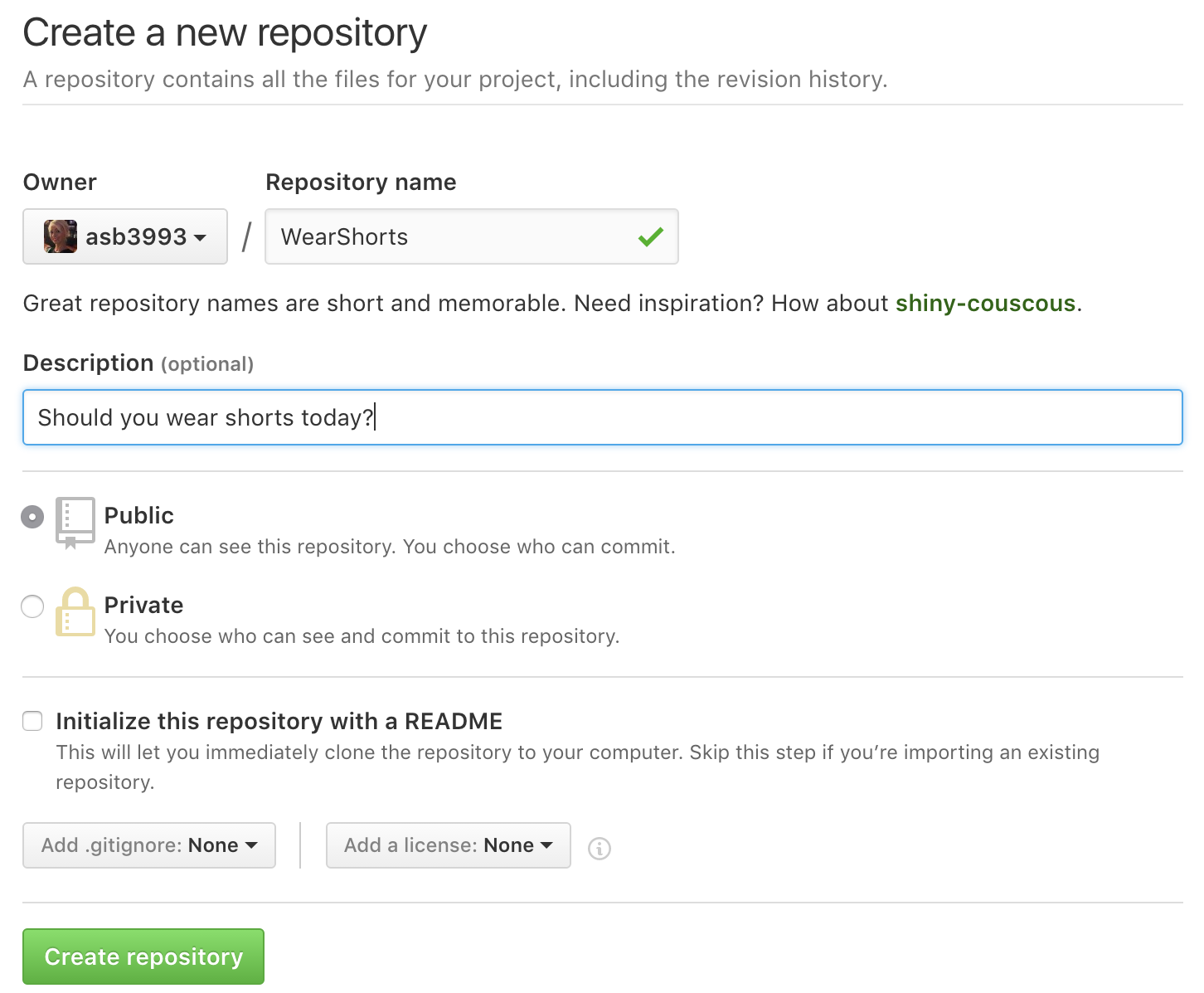 Criando um repositório remoto em GitHub