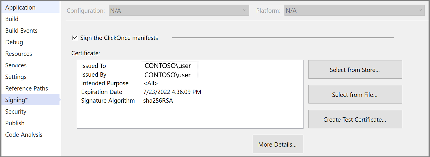 Captura de tela da guia de assinatura.