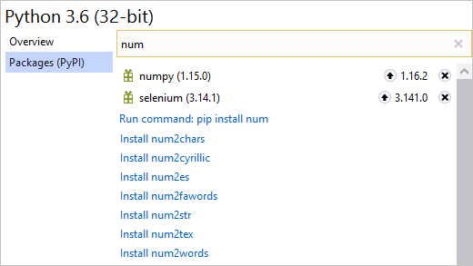 Guia de pacotes de ambientes do Python com uma pesquisa em