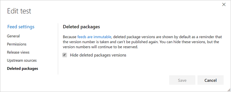 Hide deleted packages