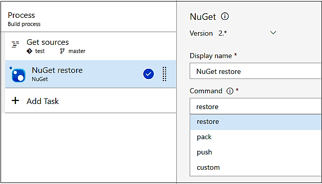 Tarefa nuget