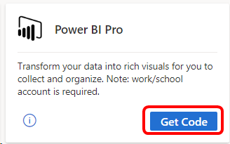 Power BI Pro Benefit Tile