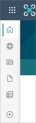Captura de tela da barra de aplicativos do SharePoint.