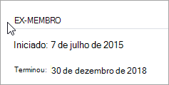 Captura de tela mostrando Viva Engage conteúdo do perfil.