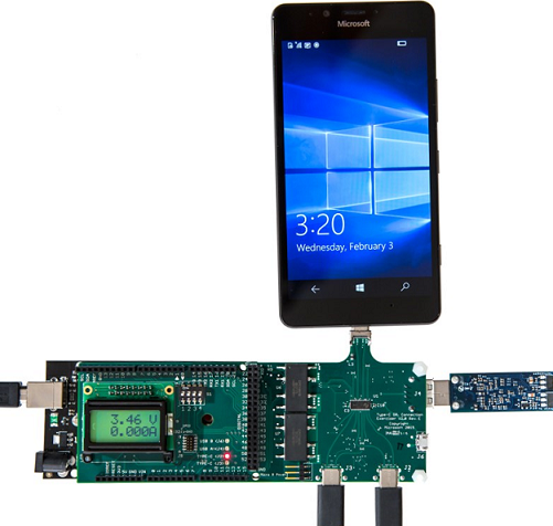 Imagem de periféricos conectados ao USB Type-C ConnEx.