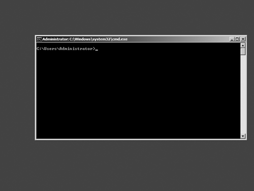 Interface do usuário do Server Core