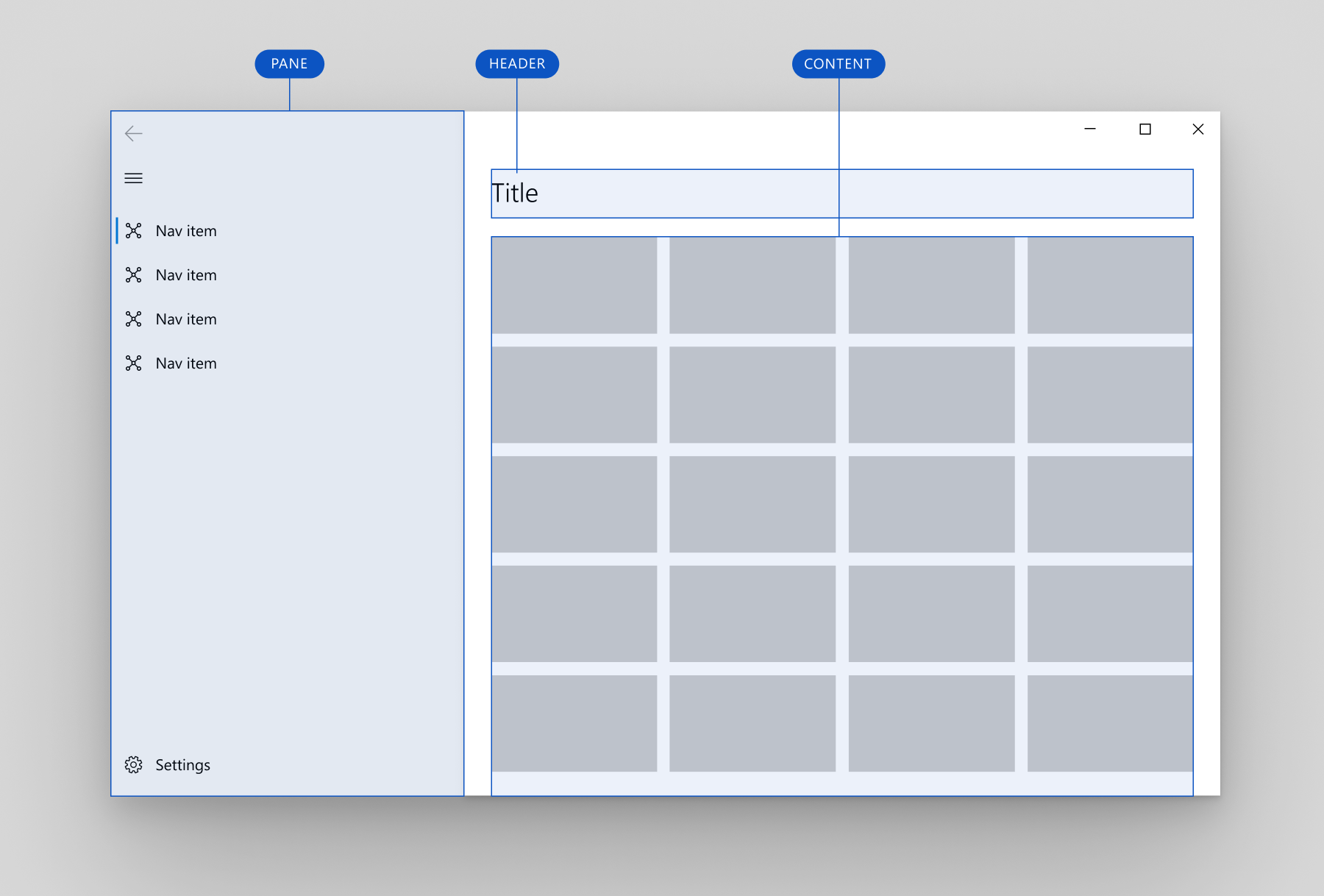 Layout de NavigationView à esquerda