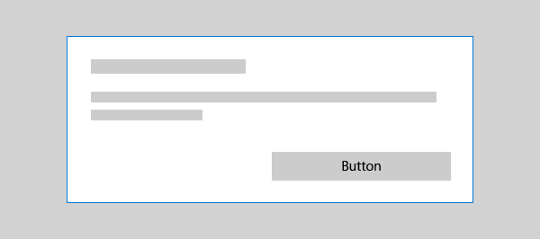 Um botão dentro de uma caixa de diálogo