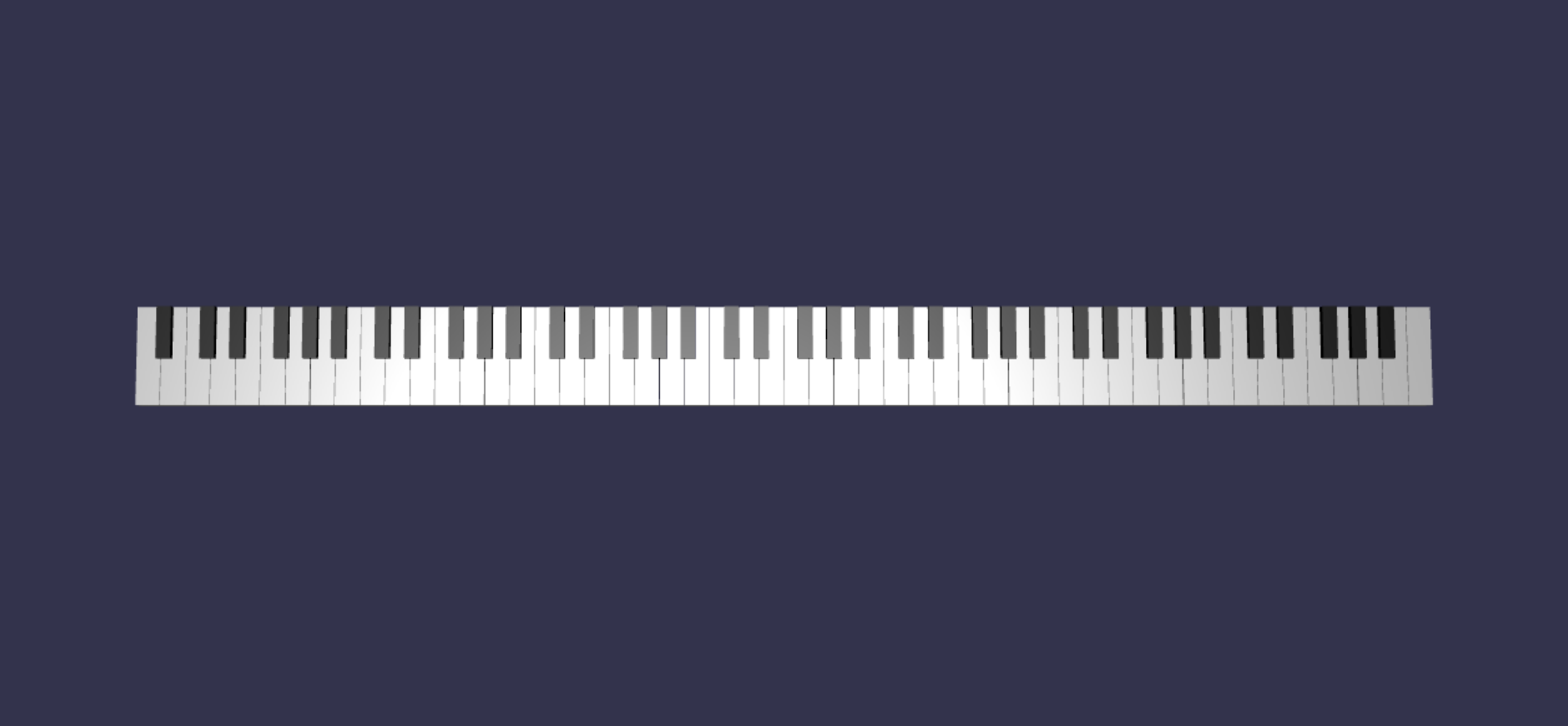 Malha do teclado de piano completo