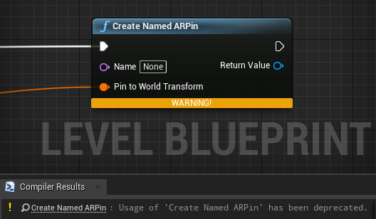 Blueprint da função Criar ARPin Nomeado