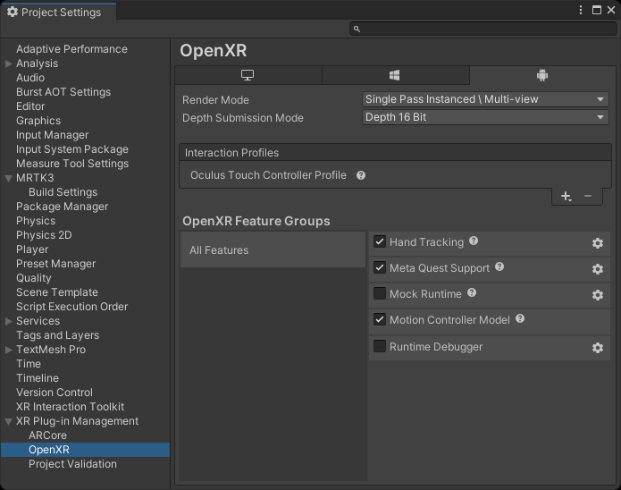 OpenXR para o Oculus