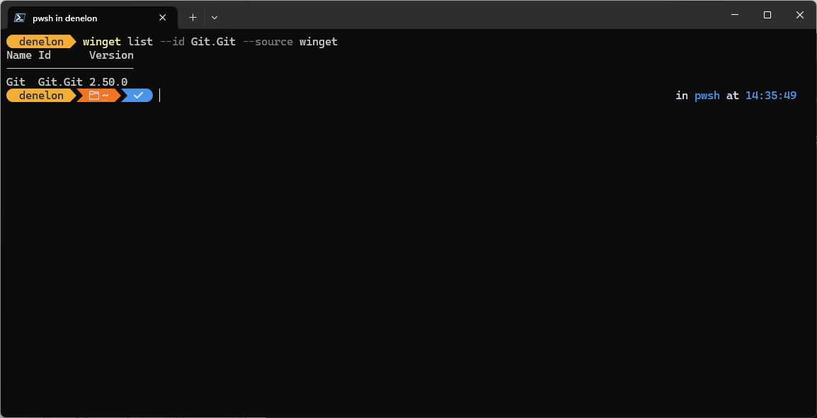 comando list id with source