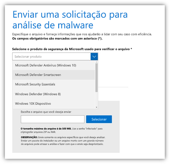 Segurança do Windows, controles do Microsoft Defender SmartScreen.