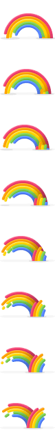 folha de sprite arco-íris