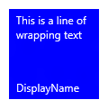 bloco adaptável com disposição do texto