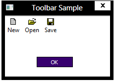 w8 high contrast dialog with manifest