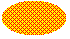 Ilustração de uma elipse preenchida com uma grade de ponto diagonal de 30% densa sobre uma cor da tela de fundo.