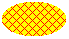 Ilustração de uma elipse preenchida com uma pequena grade de linhas inclinadas sobre uma cor de plano de fundo 