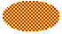 Ilustração de uma elipse preenchida com um padrão de checkerboard pequeno sobre uma cor de plano de fundo 