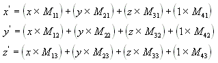equações para o novo ponto