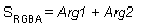 equação da operação de adição (s(rgba) = arg1 + arg 2)