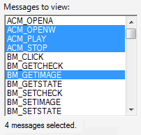 Captura de tela da caixa de listagem com vários itens selecionados 