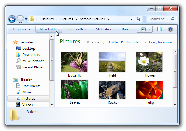 captura de tela de arquivos de fotos no Windows Explorer 