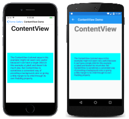 Exemplo de ContentView Exemplo de ContentView