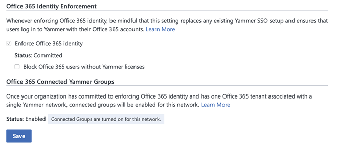 Office 365 Imposição de Identidade.