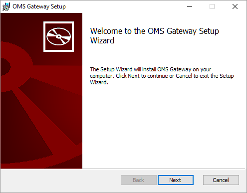 Captura de ecrã da página de Boas-vindas no assistente de Configuração do Gateway