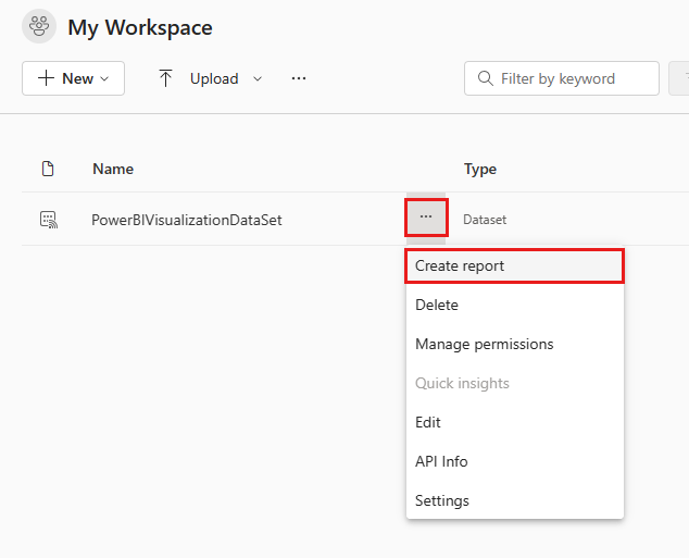 Captura de tela que mostra a criação de um relatório do Microsoft Power BI.