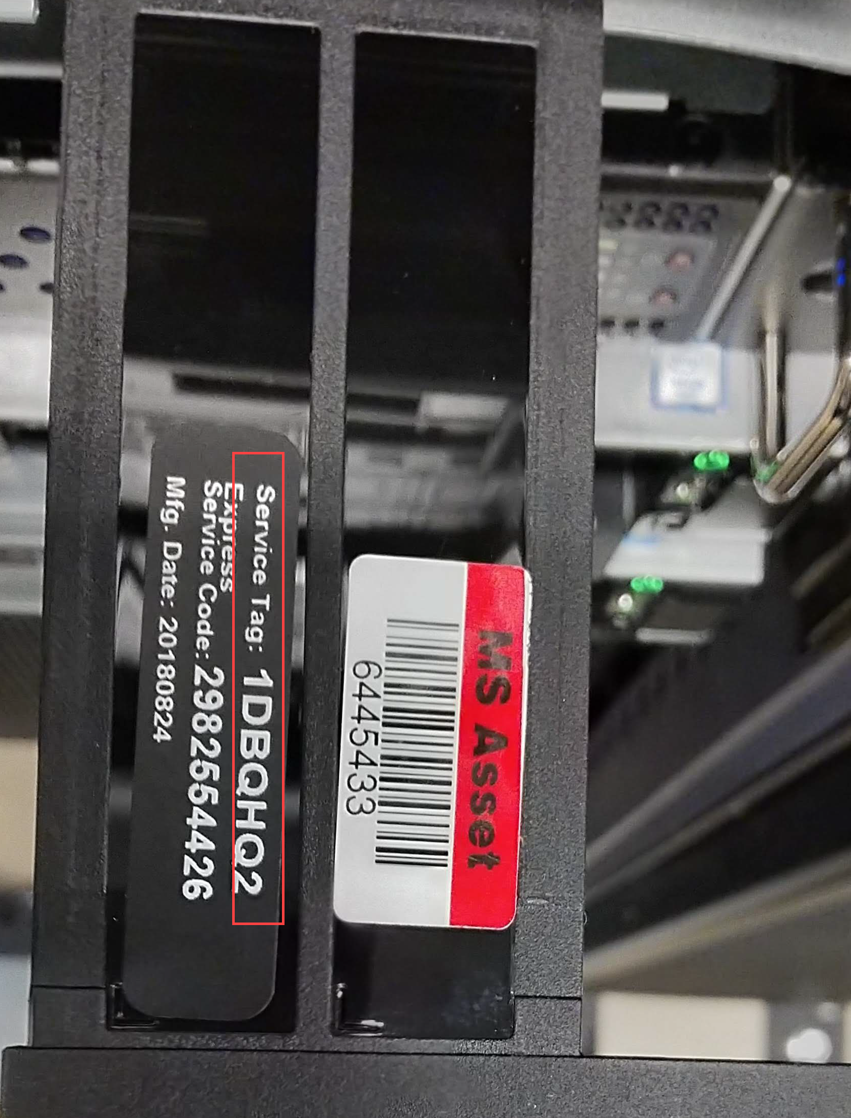 Etiqueta de serviço número 1