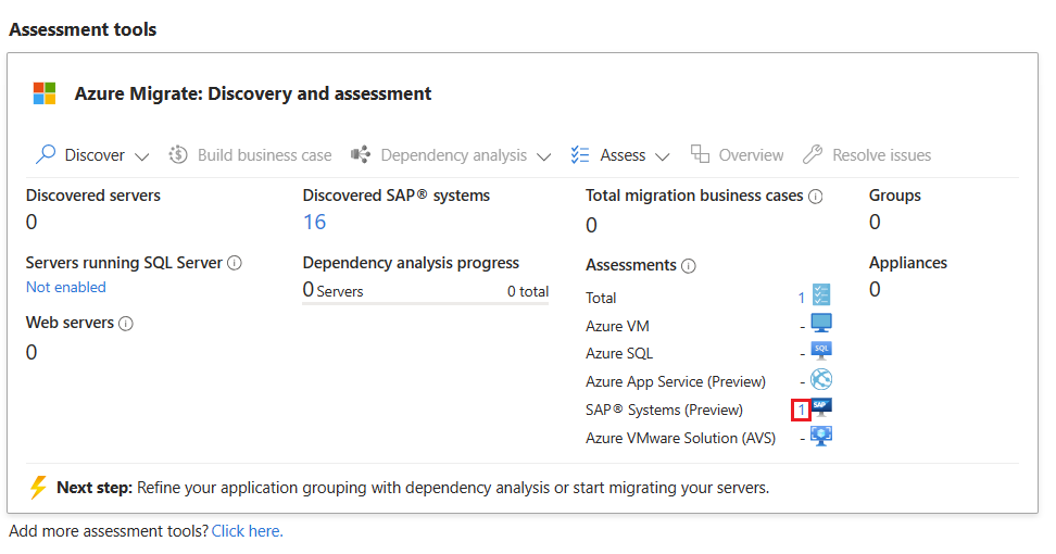 Captura de tela que mostra a opção para acessar a avaliação.