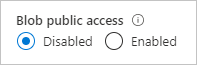 Captura de ecrã a mostrar como não permitir acesso anónimo à conta