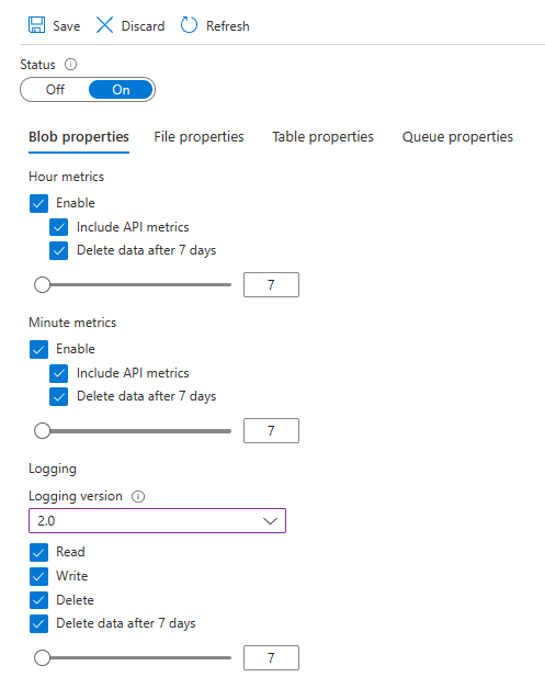 Configurar o registo no portal Azure.
