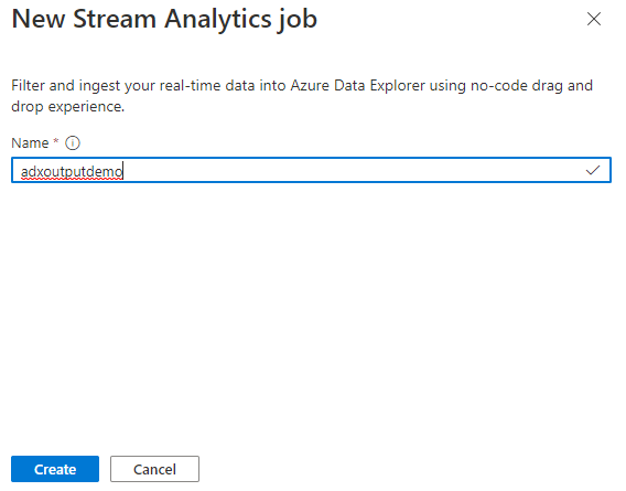 Captura de ecrã a mostrar onde introduzir um nome de trabalho.