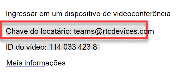 Exemplo da chave de locatário.