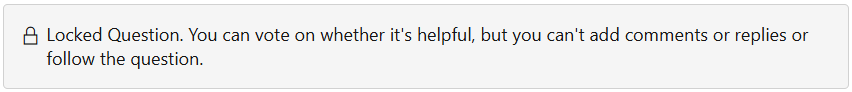 O banner mostrado em uma pergunta bloqueada por um moderador.