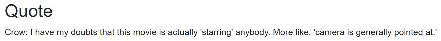 Cota renderizada no navegador